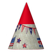 Gelukkige 4 juli verjaardag van Amerika Feesthoedjes (Links)