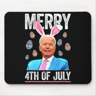 Gelukkige 4 juli Verward Grappig Biden Pasen Dag Muismat