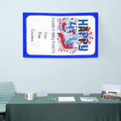 Gelukkige 4 juli-viering Aangepaste tekst Spandoek (Beurs)