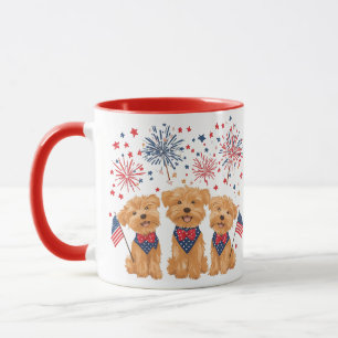 Gelukkige 4 juli Yorkie Dogs Mok