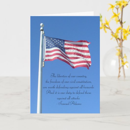 Gelukkige 4 van Juli - Plicht om Vrijheden te Kaart (Gele Bloem)