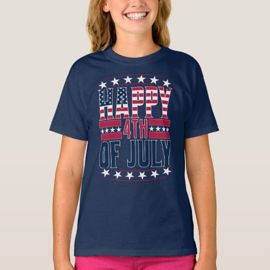 Gelukkige 4de juli-69413 t-shirt (Voorkant)