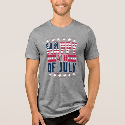 Gelukkige 4de juli-69413 Tri-Blend shirt (Voorkant)