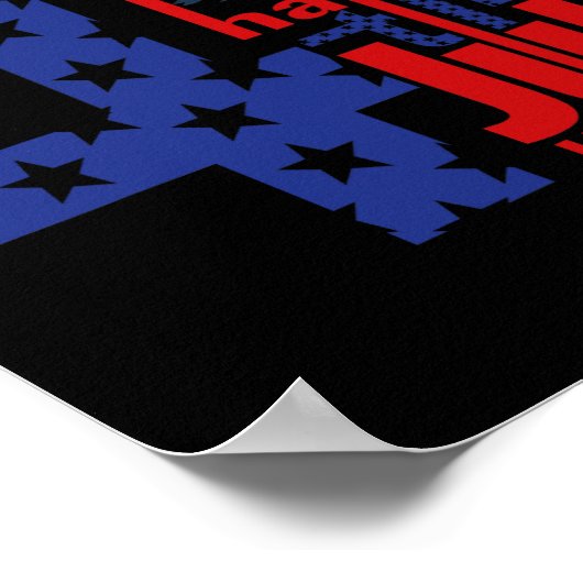 Gelukkige 4e juli Patriottische Adelaarsvlag 4e ju Poster (Hoek)