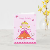 Gelukkige 4e verjaardag Prinses Kaart (Gele Bloem)