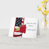 Gelukkige 4e verjaardag van roos kleindochter kaart (Gele Bloem)