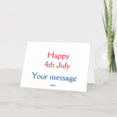 Gelukkige 4th Juli onafhankelijkheidsdag voeg naam Folie Feestdagenkaart (Achterkant)