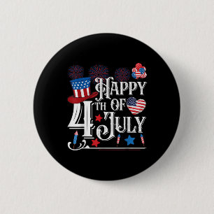 Gelukkige 4th of July Grappig 4th of July Onafhank Ronde Button 5,7 Cm