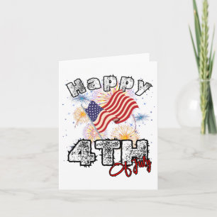 Gelukkige 4th of July Patriottische Amerikaan - On Kaart