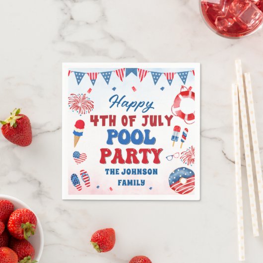 Gelukkige 4th van de Zomer van het de Poolpartij v Servet (Insitu)