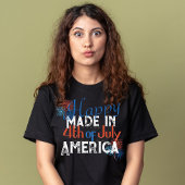 Gelukkige 4th van juli Amerika typografie T-shirt