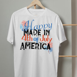 Gelukkige 4th van juli Amerika Vuurwerk T-shirt
