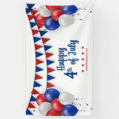 Gelukkige 4th van juli Amerikaanse Patriottische Spandoek (Verticaal)