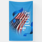 Gelukkige 4th van juli Amerikaanse Patriottische Spandoek (Verticaal)