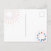 Gelukkige 4th van Juli Amerikaanse Vlag Patriottis Briefkaart (Achterkant)