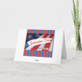 Gelukkige 4th van Juli Amerikaanse Vlag Patriottis Kaart (Achterkant)