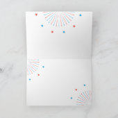 Gelukkige 4th van Juli Amerikaanse Vlag Patriottis Kaart (Binnen)