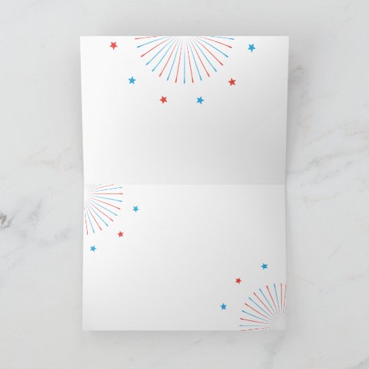 Gelukkige 4th van Juli Amerikaanse Vlag Patriottis Kaart (Binnen)