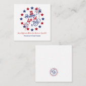 Gelukkige 4th van Juli Business Sparkle | Realtor  Notitiekaartje (Voorkant / Achterkant)