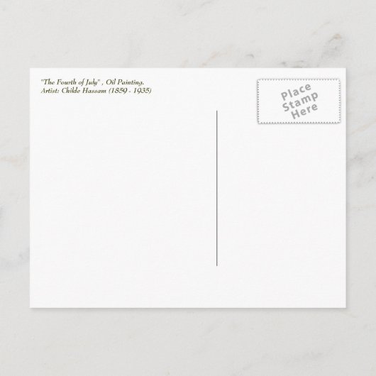 Gelukkige 4th van Juli.Fine Art Briefkaart (Achterkant)