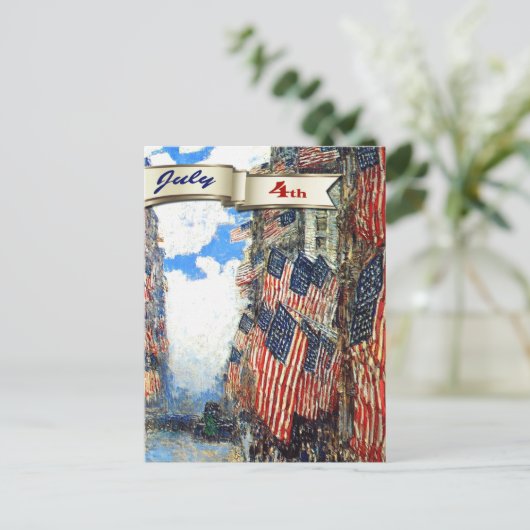 Gelukkige 4th van Juli.Fine Art Briefkaart (Staand voorkant)