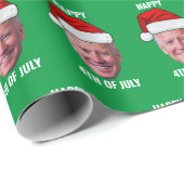 Gelukkige 4th van Juli Joe Biden Kerstmis Cadeaupapier (Rol Hoek)