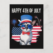 Gelukkige 4th van Juli kat Briefkaart (Voorkant)