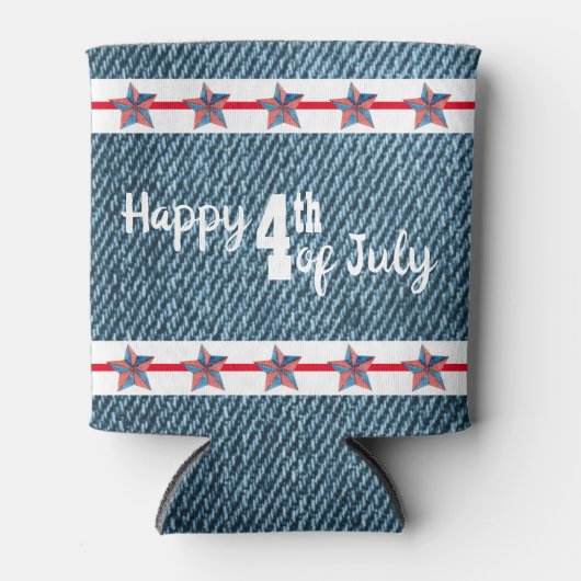 Gelukkige 4th van Juli Koelbox Blikjeskoeler (Voorkant)