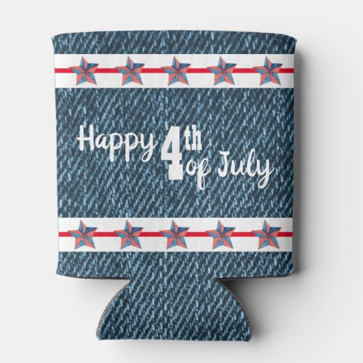Gelukkige 4th van Juli Koelbox Blikjeskoeler (Achterkant)