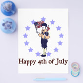 Gelukkige 4th van Juli Kunst Flyer (Enkel)