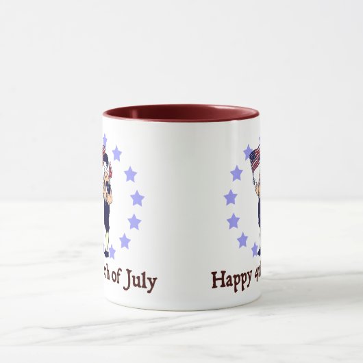 Gelukkige 4th van Juli  Kunst Mok (Midden)