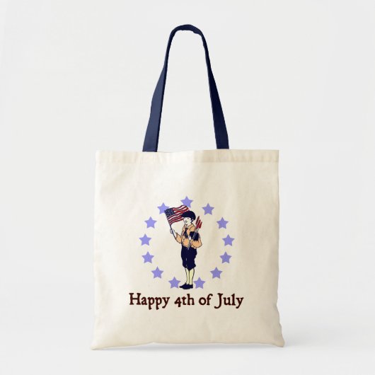 Gelukkige 4th van Juli Kunst Tote Bag (Voorkant)