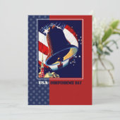 Gelukkige 4th van Juli Liberty Bell Kaart (Staand voorkant)