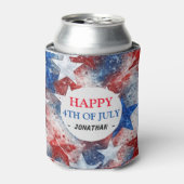 Gelukkige 4th van Juli Onafhankelijkheidsdag Ameri Blikjeskoeler (Blikje Voorkant)