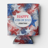 Gelukkige 4th van Juli Onafhankelijkheidsdag Ameri Blikjeskoeler (Voorkant)