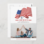 Gelukkige 4th van Juli Onafhankelijkheidsdag Ameri Briefkaart (Voorkant / Achterkant)