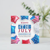 Gelukkige 4th van juli onafhankelijkheidsdag bedankkaart (Staand voorkant)