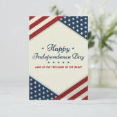 Gelukkige 4th van juli onafhankelijkheidsdag bedankkaart (Staand voorkant)