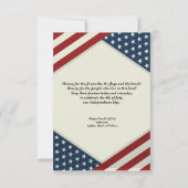 Gelukkige 4th van juli onafhankelijkheidsdag bedankkaart (Achterkant)