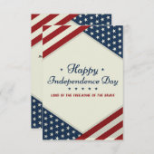 Gelukkige 4th van juli onafhankelijkheidsdag bedankkaart (Voorkant / Achterkant)