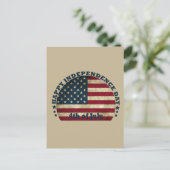 Gelukkige 4th van juli onafhankelijkheidsdag briefkaart (Staand voorkant)