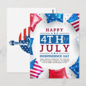 Gelukkige 4th van juli onafhankelijkheidsdag briefkaart (Voorkant / Achterkant)