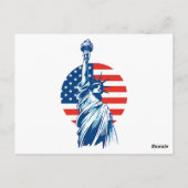 Gelukkige 4th van juli onafhankelijkheidsdag briefkaart (Achterkant)
