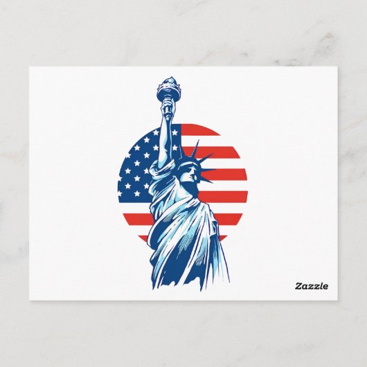 Gelukkige 4th van juli onafhankelijkheidsdag briefkaart (Achterkant)