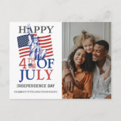 Gelukkige 4th van Juli Onafhankelijkheidsdag Foto Feestdagenkaart (Voorkant)