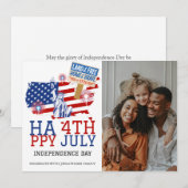 Gelukkige 4th van Juli Onafhankelijkheidsdag Foto Feestdagenkaart (Voorkant / Achterkant)