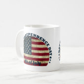 Gelukkige 4th van juli onafhankelijkheidsdag koffiemok (Voorkant links)