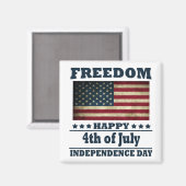 Gelukkige 4th van juli onafhankelijkheidsdag magneet (Voorkant / Achterkant)
