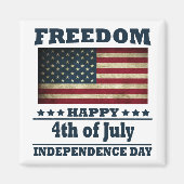 Gelukkige 4th van juli onafhankelijkheidsdag magneet (Voorkant)