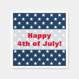 Gelukkige 4th van Juli Onafhankelijkheidsdag parti Servetten